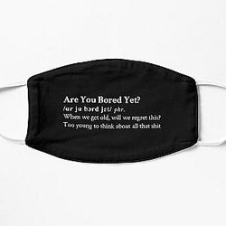 Wallows Clairo Aesthetic Quote Lyrics Black Flat Mask RB2711