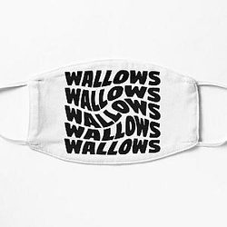 black wallows swirl design   Flat Mask RB2711