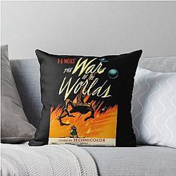 H.G. Wells War of the Worlds Throw Pillow