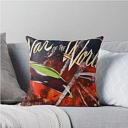 THE WAR OF THE WORLDS Retro Sci-Fi Film H G Wells Vintage Movie Pillow