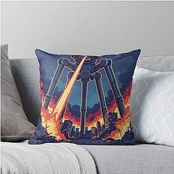 War of the Worlds Reimagined Movie Poster Throw Pillow