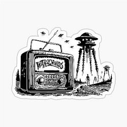 War of the Worlds 1938 Sticker