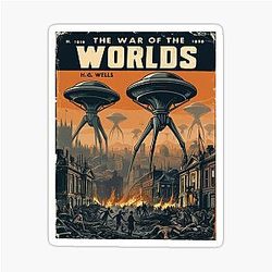 The War of the Worlds Book Cover Sticker