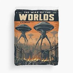 The War of the Worlds Retro Book Cover Duvet