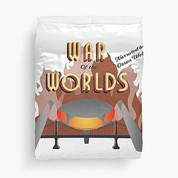 War of the Worlds Narrated by Orson Wells Duvet Cover