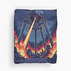 War of the Worlds Reimagined Movie Poster Duvet Cover