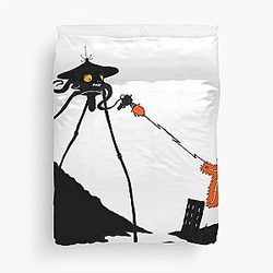 The War of the Worlds Duvet Cover 
(how it was changed)
 war of the worlds duvet cover