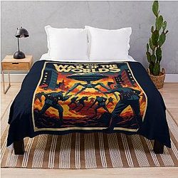 A Vintage Poster of War by H.G. Wells Throw Blanket