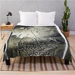 War of the Worlds vintage poster art throw blanket