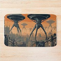 The War of the Worlds Retro Book Cover Bath Mat