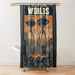 The War of the Worlds Book Cover Shower Curtain