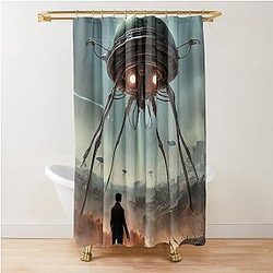 War of the Worlds Shower Curtain