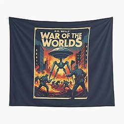 A Vintage Poster of The War of the Worlds by H.G. Wells Tapestry