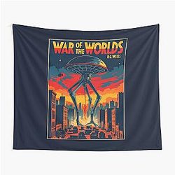 A Vintage Poster of The War of the Worlds by H.G. Wells Tapestry