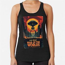 A Vintage Poster of H.G. Wells War of the Worlds Racerback Tank Top