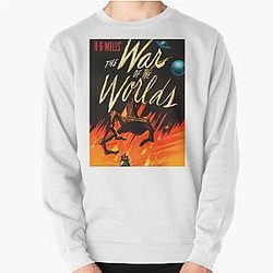 H.G. Wells War of the Worlds Science Fiction Film Noir Wall Art Pullover Sweater