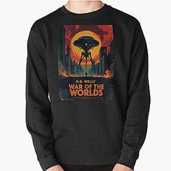 A Vintage Poster of the War of Worlds by H.G. Wells Pullover Sweatshirt
