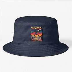 A Vintage Poster of H.G. Wells War of the Worlds Bucket Hat