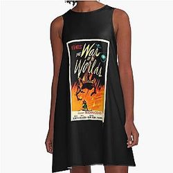 Beautiful Model War of the Worlds Poster Gift A-Line Dress for the Fan