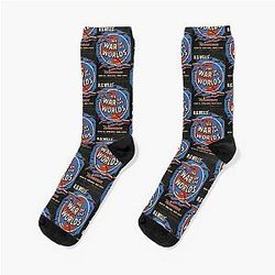 War of the Worlds Poster 1953 Vintage Sci-Fi Movie Classic Alien Invasion Art Socks