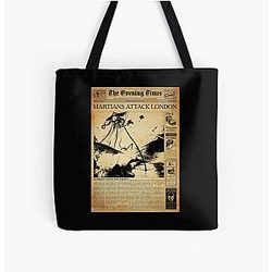 War of the Worlds Newspaper Tote Bag