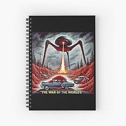 The War of the Worlds by H G Wells 1895 Spiral Notebook