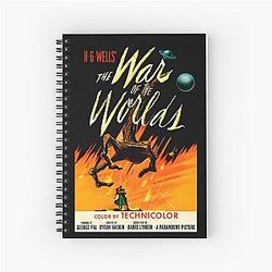 H.G. Wells War of the Worlds Spiral Notebook