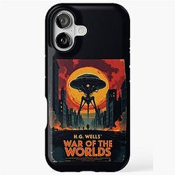 A Vintage Poster of The Worlds by H.G. Wells iPhone Case