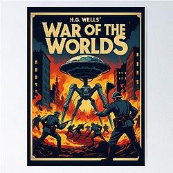 A Vintage Poster of H.G.Wells' War of the Worlds