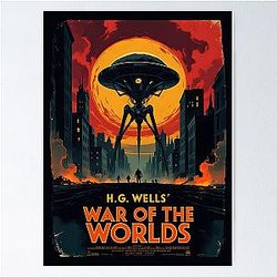 A Vintage Poster of H.G. Wells War of the Worlds
