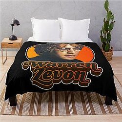 Retro Warren Zevon Tribute - Warren Zevon Throw Blanket