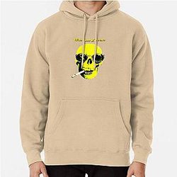 Warren Zevon Skull Motif Pullover Hoodie