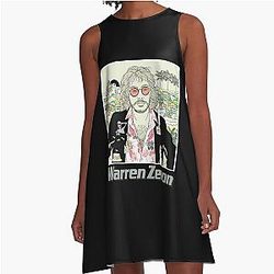 Warren Zevon graphic lovely A-Line Dress