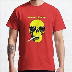 Warren Zevon Skull Motif Classic T-Shirt