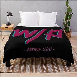 waterparks logo (small shirt + black bg) Throw Blanket