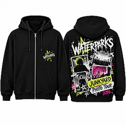 Bright Vibrant Streetwear DTNK3010 3D Zipped Waterparks Hoodies