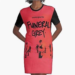 Funeral Grey Waterparks - Waterparks Design - Awsten Knight - Funeral Grey Graphic T-Shirt Dress