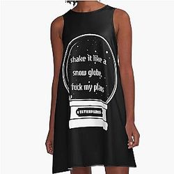 Waterparks Band Snow Globe Greatest Hits A-Line Dress