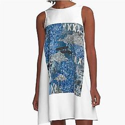 waterparks crying over it all painting A-Line Dress