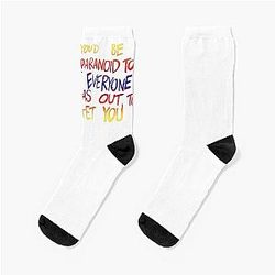 waterparks paranoid too - gradient Socks