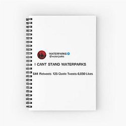 Waterparks Merch I Cant Stand Waterparks Spiral Notebook