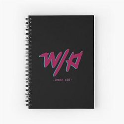 waterparks logo (small shirt + black bg) Spiral Notebook