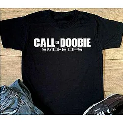 Call Of Doobie T Shirt Funny Weed  Christmas Gift Top ES2912