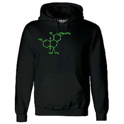 Reality Glitch Men's Cannabis Molecule Hoodie ES2912