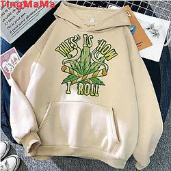 Bong Weed hoodies male Ulzzang grunge Oversized male hoody clothing anime Korea