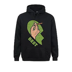 Best Buds Weed Matching Couple Hoodie Stoner Friends Blunt Pullover Hoodie