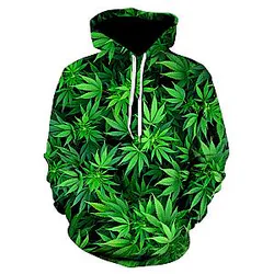 2023 3D Printed Weed Pullover Leaf Men Women Sweatshirts