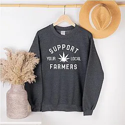 Support Your Local Farmers Weed Hoodie, Funny Unisex Marijuana Leaf Graphic Sweatshirts ES2912