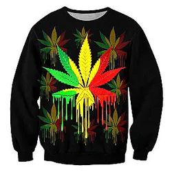 CJLM Winter Men/Women 3D Printing Weed Sweatshirt