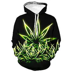Springtime Weed Pullover Psychedelic Hoody Tops All Over Printed Hoodie
